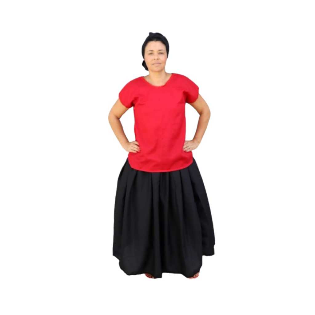 Roupa Umbanda Candomblé Conjunto Feminino Ração 2 Peças Camisu e Saia