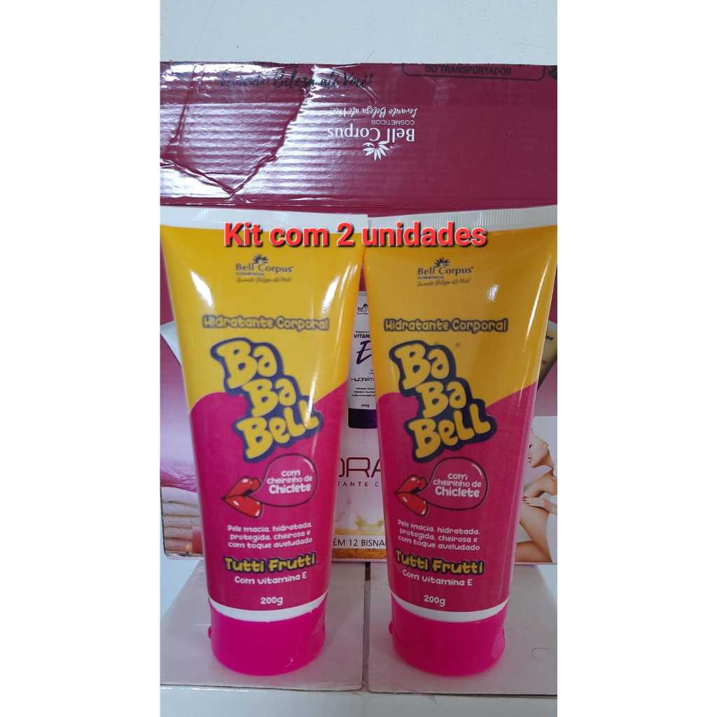 Kit 2 Loção Hidratante Corporal BABABELL TUTTI FRUTI Bell Corpus