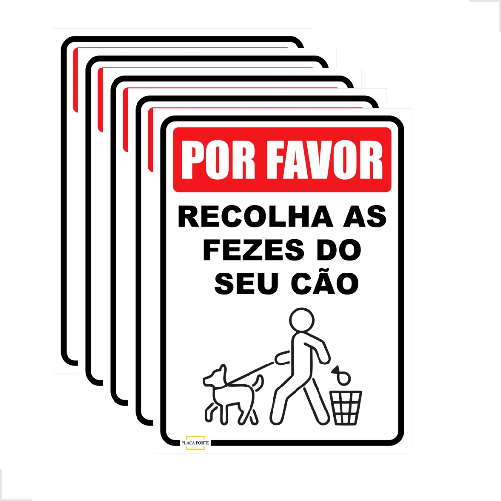 Placas De Sinaliza O Recolha O Coc Fezes Do Seu Cachorro C O