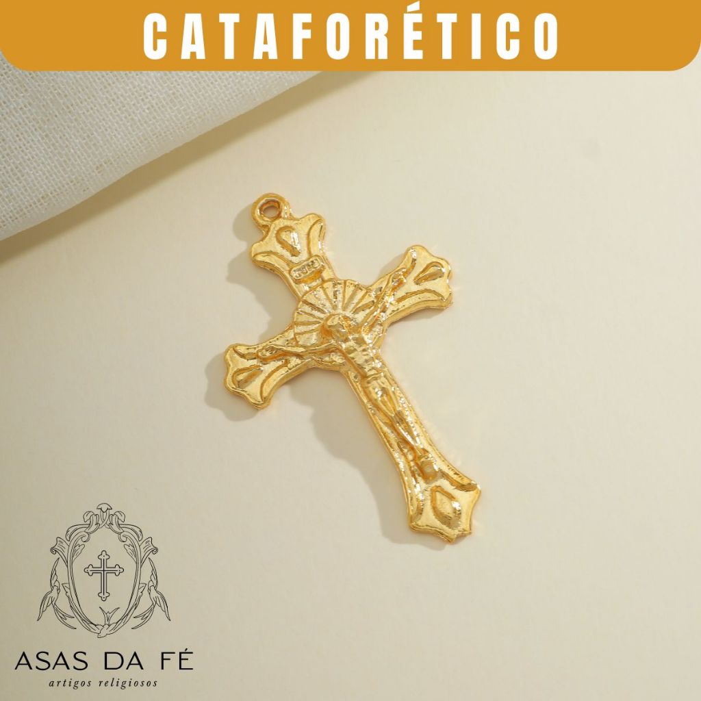 Crucifixos Para Ter O Dourado X Cm Catafor Tico Pe A Para Montagem