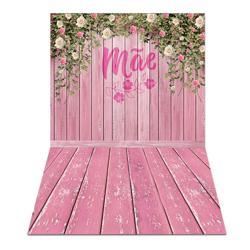 Fundo Fotográfico Dia das Mães Floral Rosa Tecido PN 0542 V Painel