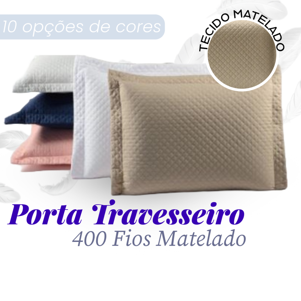 Porta Travesseiro Matelado 400 Fios 70cm X 50cm Cores Lisas Shopee Brasil