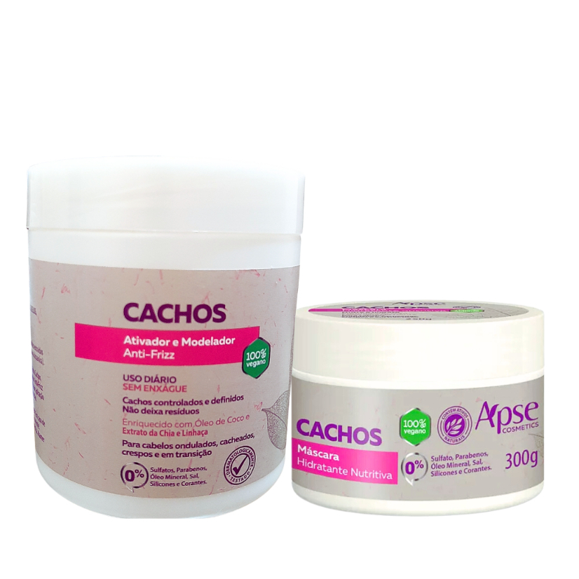 Kit Apse Cachos Ativador De Cachos 500g Mascara Nutritiva 300g