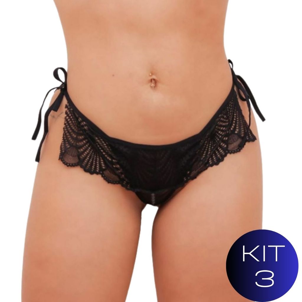 Kit 3 Calcinha Pérolas Estimulantes Tailandesa de Amarrar Sex Shop