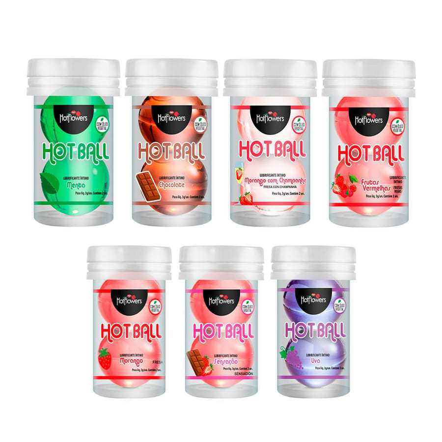 Bolinhas Explosivas Lubrificante Hot Ball Sabores Hot Flowers Sex Shop