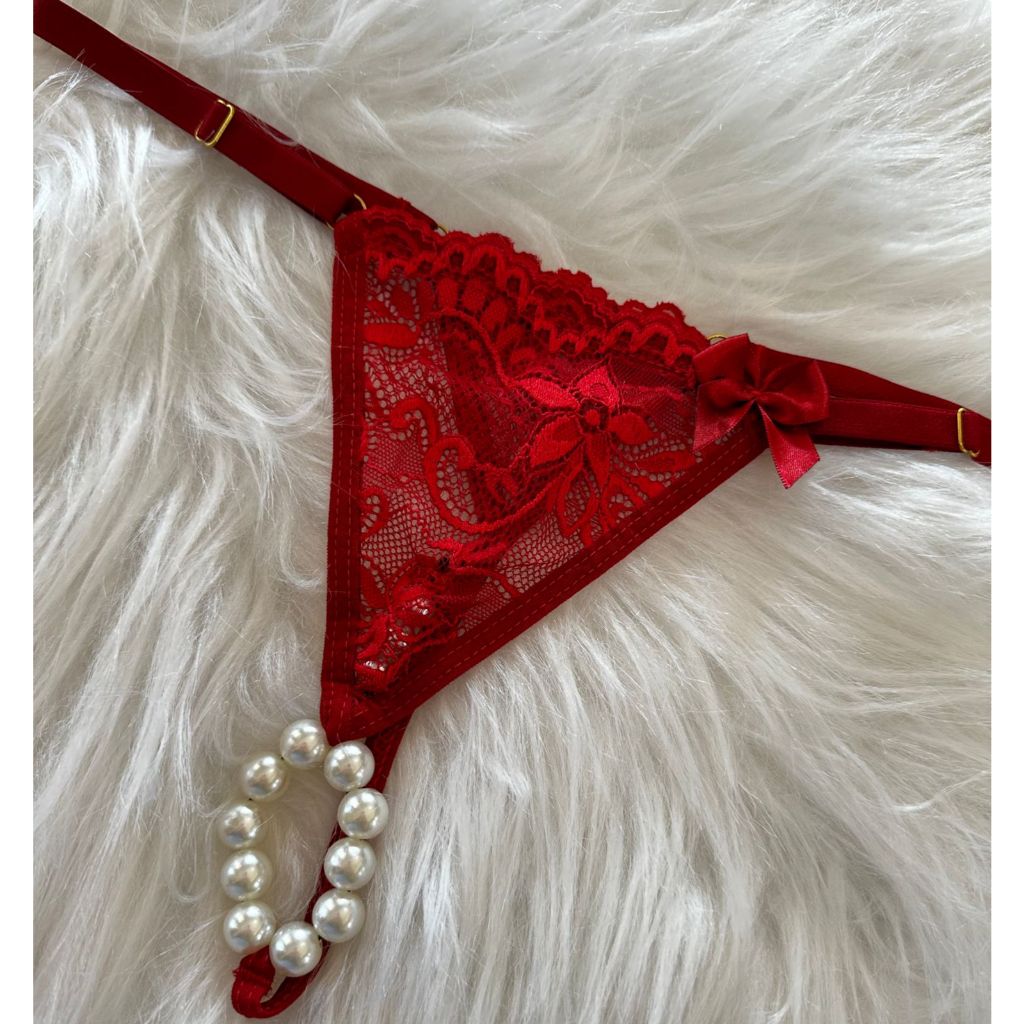 Calcinha Pérola Tailandesa massageadora rendada lingerie sexy
