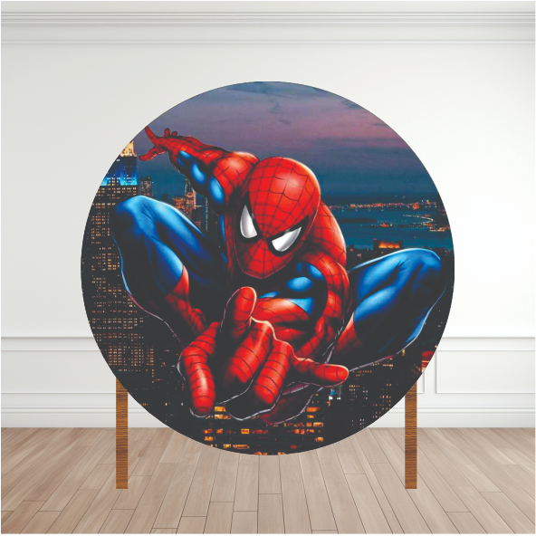 Painel Em Lona Redondo Tema HOMEM ARANHA Lona Fosca Shopee Brasil