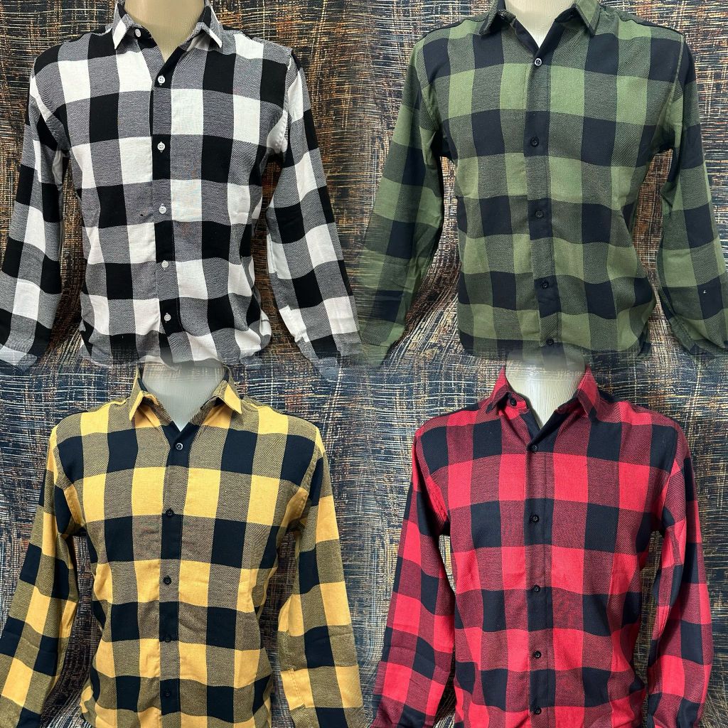 Camisa Xadrez Masculina Manga Longa Flanelado Festa Junina Shopee Brasil