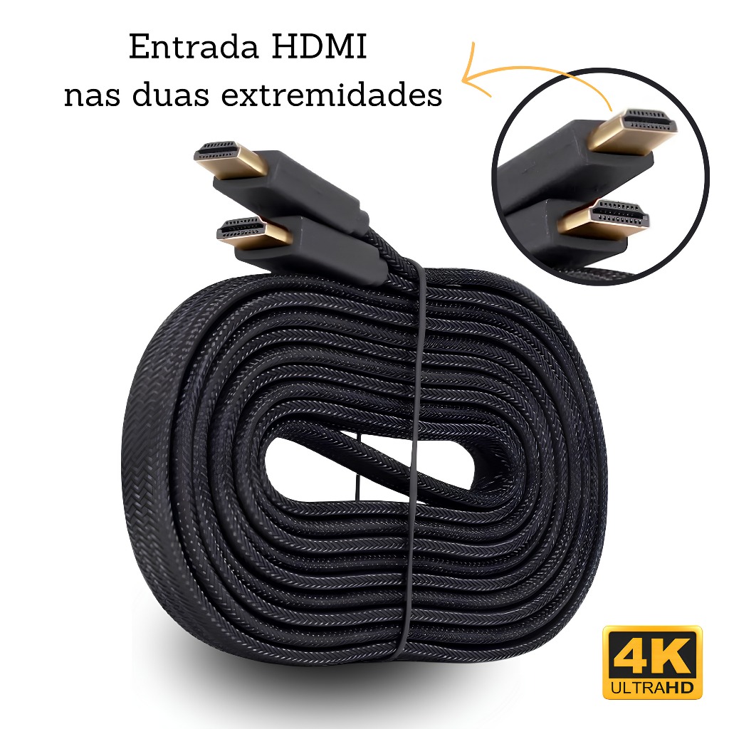 Cabo Hdmi Ultra Hd Alta Defini O K M M Hdmi Shopee Brasil