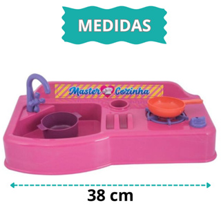 Brinquedo Kit Cozinha Pia Infantil 6 Peças Fogão Panelinhas