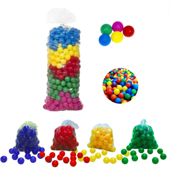 25 Bolinhas Plásticas Coloridas de 76mm para Playgrounds Diversas Cores