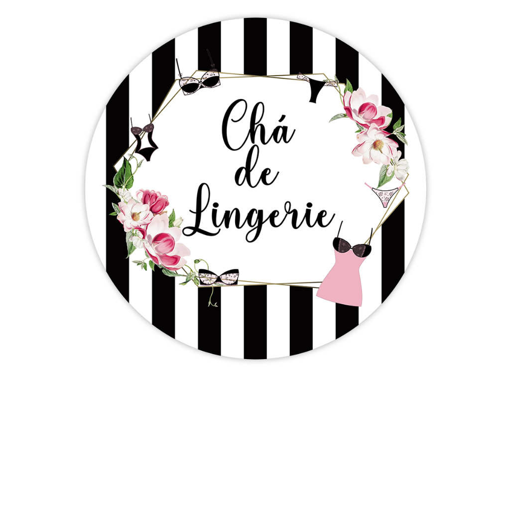 Painel Redondo Tecido Sublimado Chá De Lingerie Shopee Brasil
