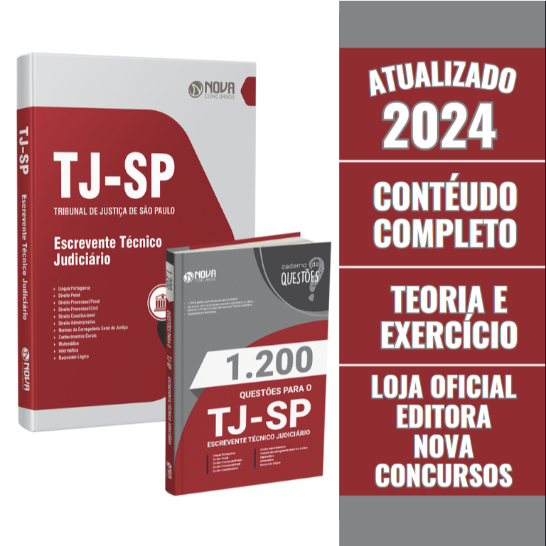 Combo Tj Sp Escrevente T Cnico Judici Rio Apostila Caderno De