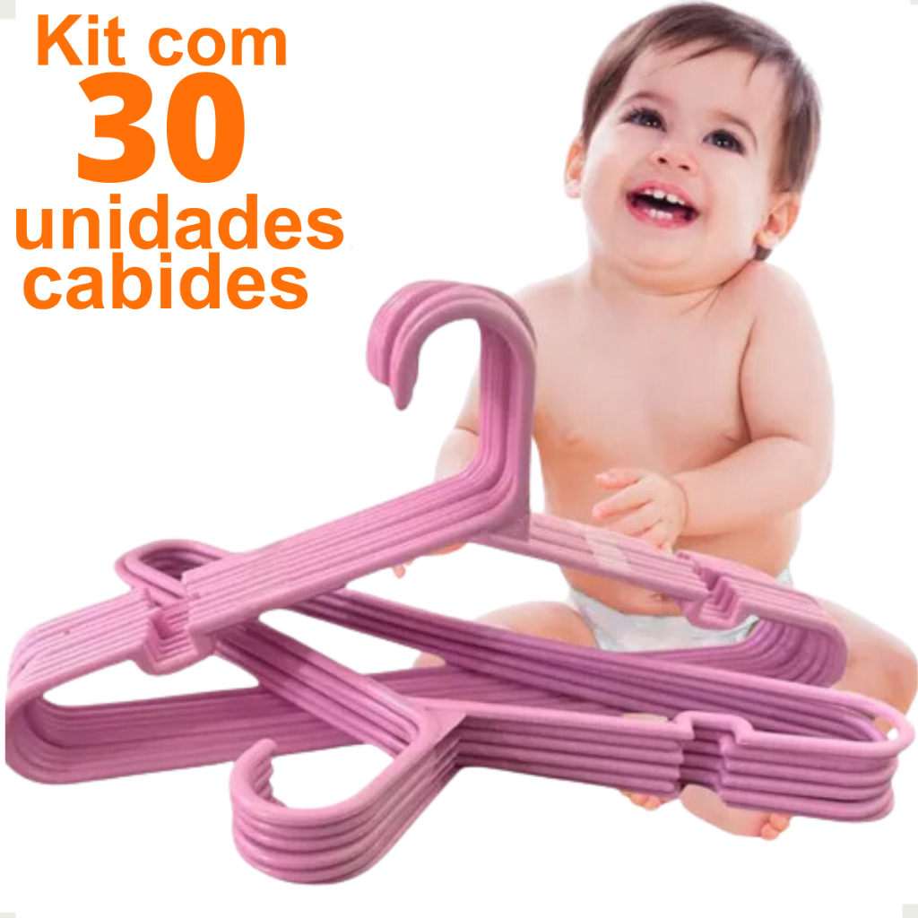 Kit Cabides Infantil De Acr Lico Transparente Rosa Azul E Branco