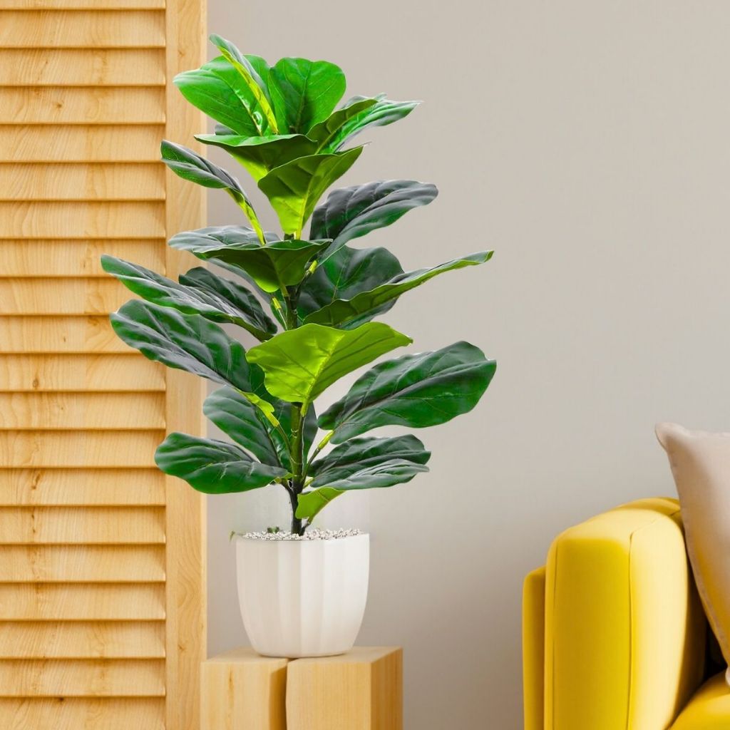 Planta Artificial F Cus Lyrata Luxo Decora O Shopee Brasil