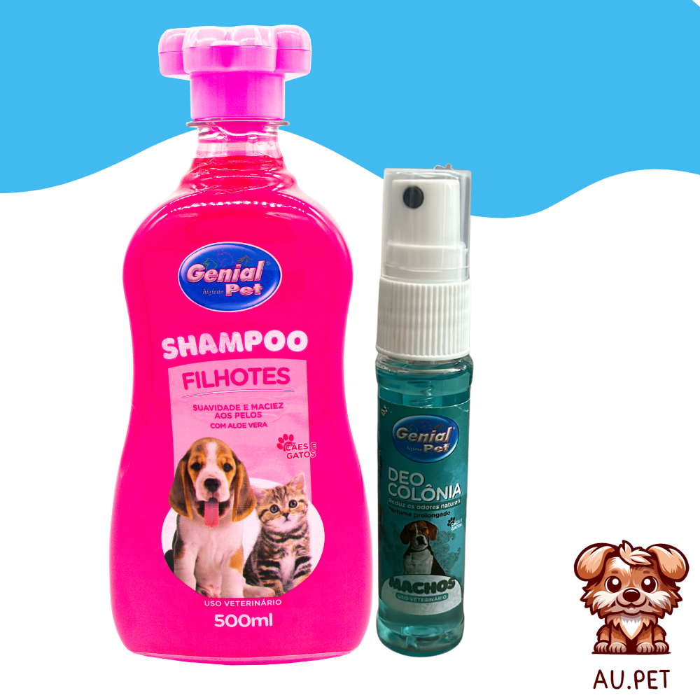 Shampoo Filhotes Pet para Cachorro e Gato 500ml Colônia 60ml Genial