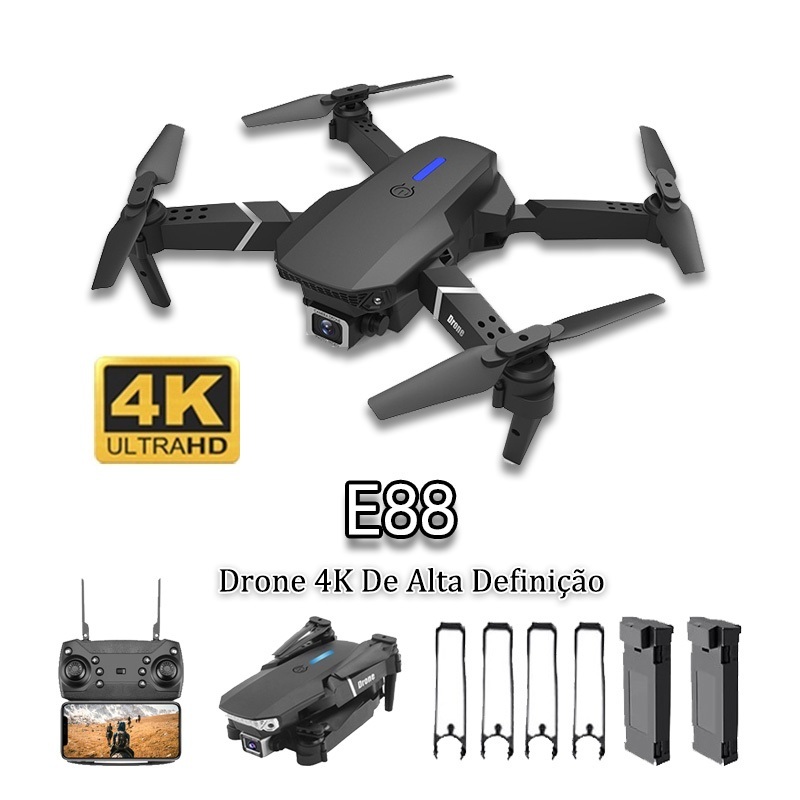 2024 Drone E88 Pro 4K HD Camera Drone Wifi FPV Dobrável Economia de