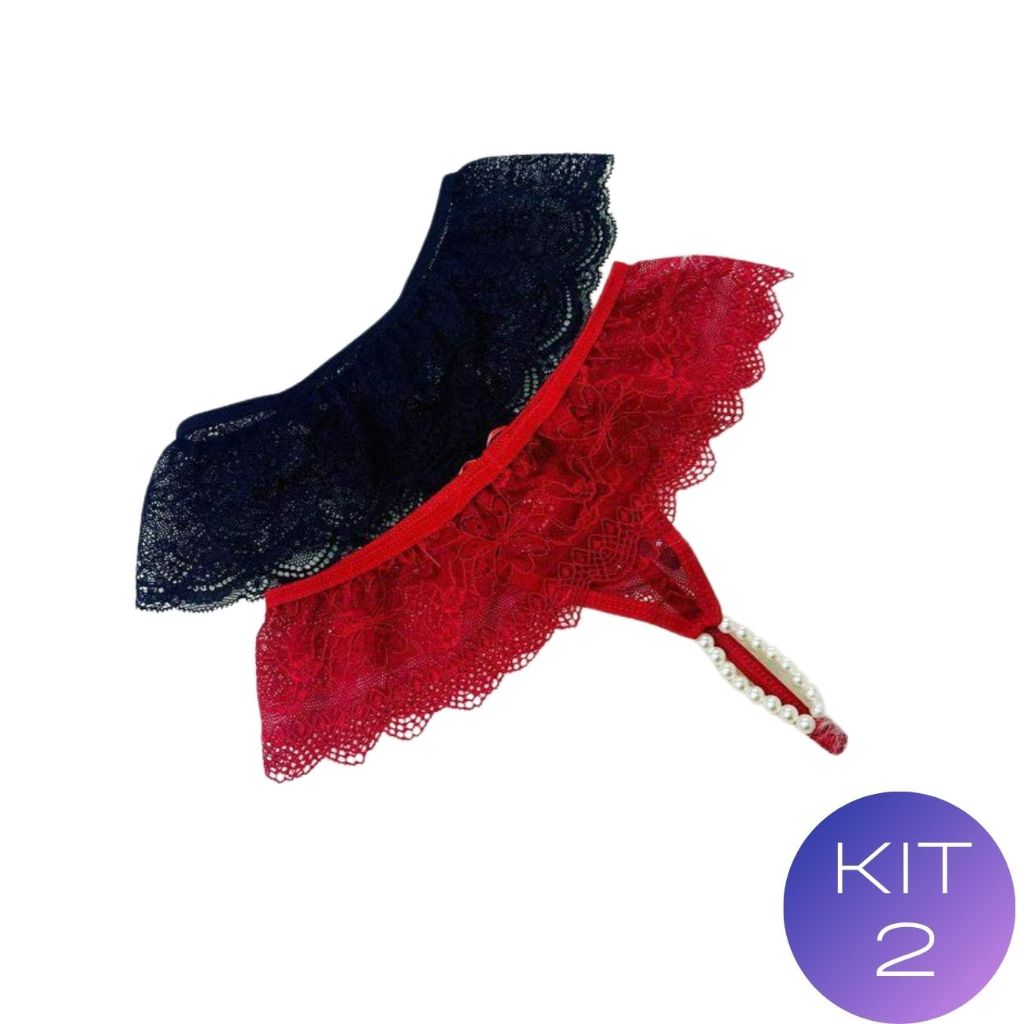 Kit Calcinha Fio P Rolas Tailandesa Sensual Renda Lingerie Shopee