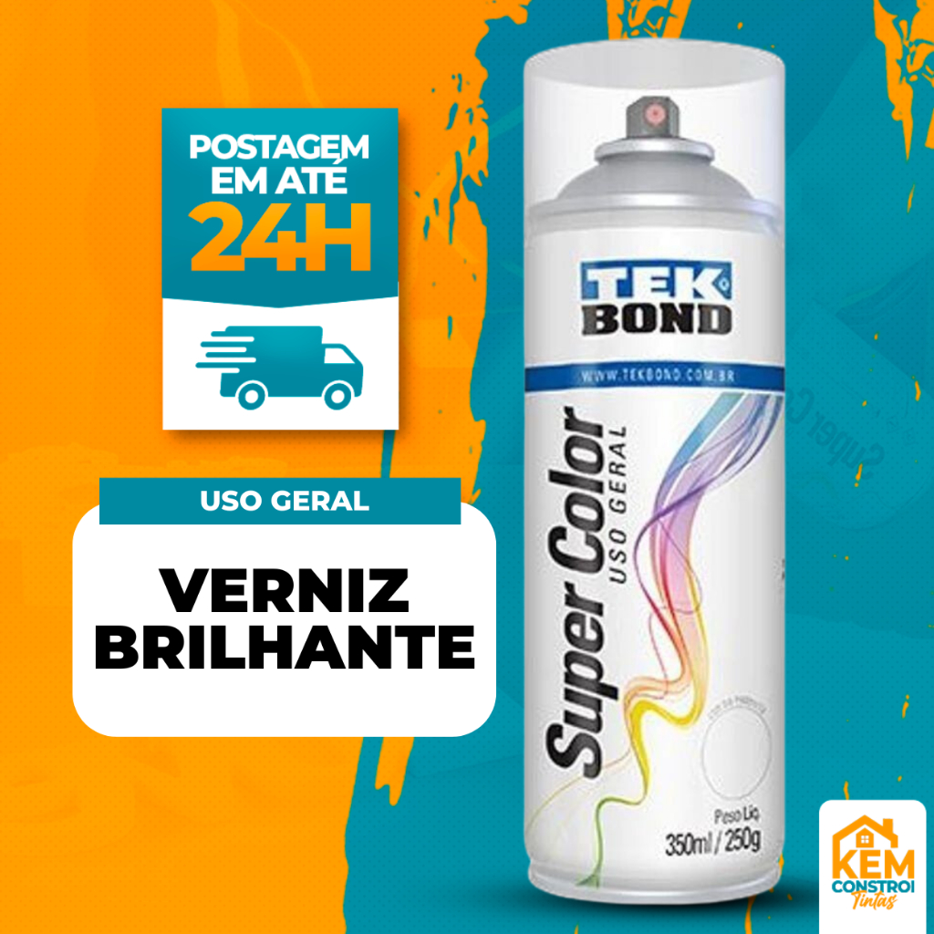 Verniz Spray Uso Geral 350ML Incolor Tekbond Shopee Brasil