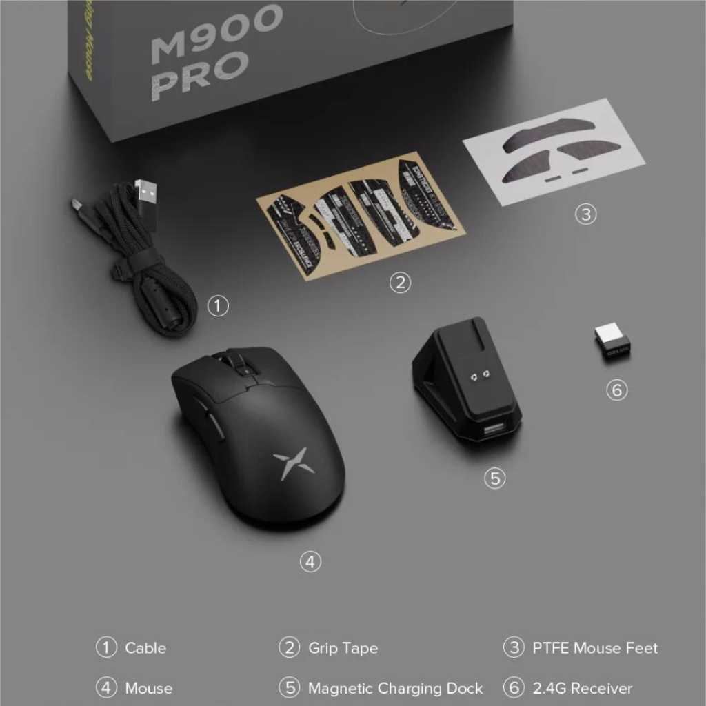 Mouse Gamer Delux M Pro Paw Sem Fio Dock Preto Shopee Brasil