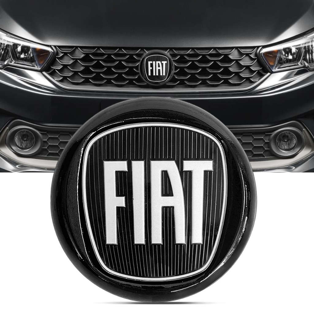 Emblema Grade Dianteira Fiat Argo Cronos Todo Preto