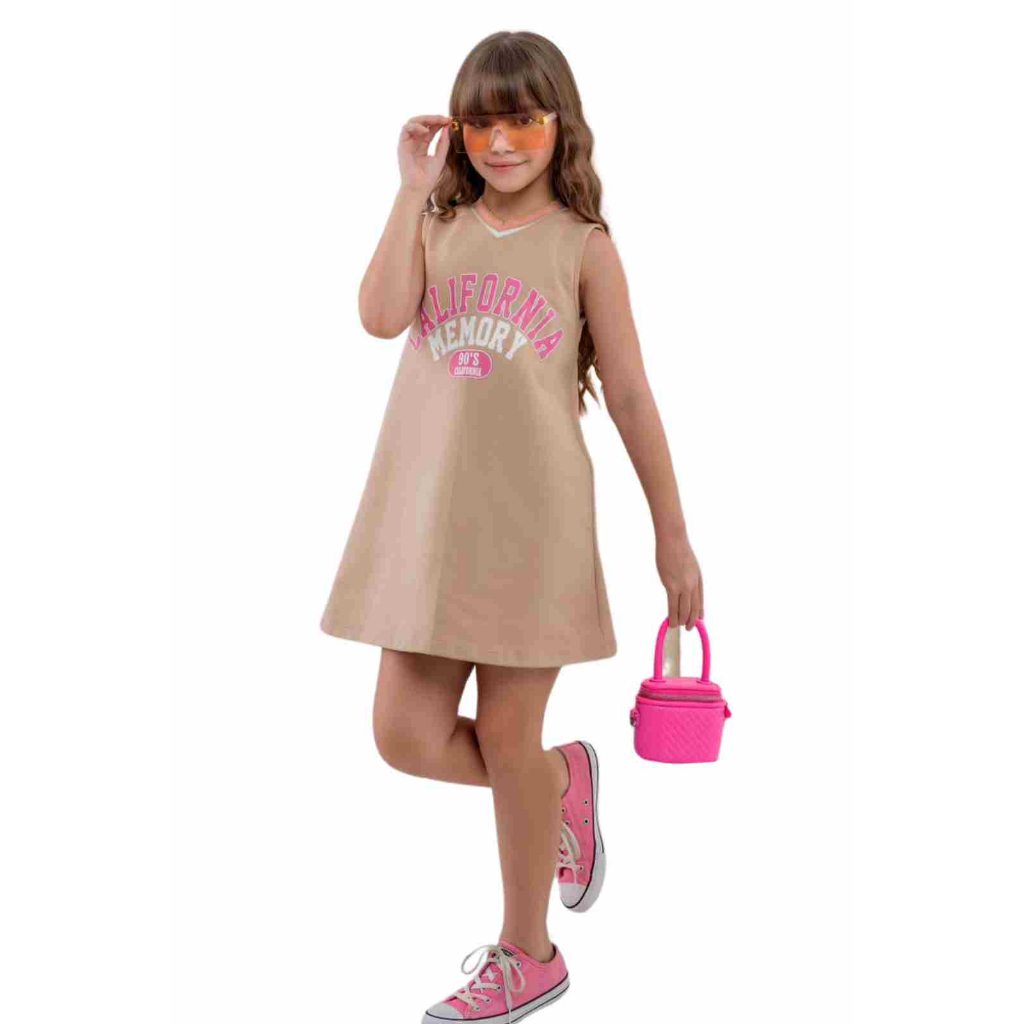 Vestido Blogueirinha Nude Infantil Juvenil Menina Shopee Brasil