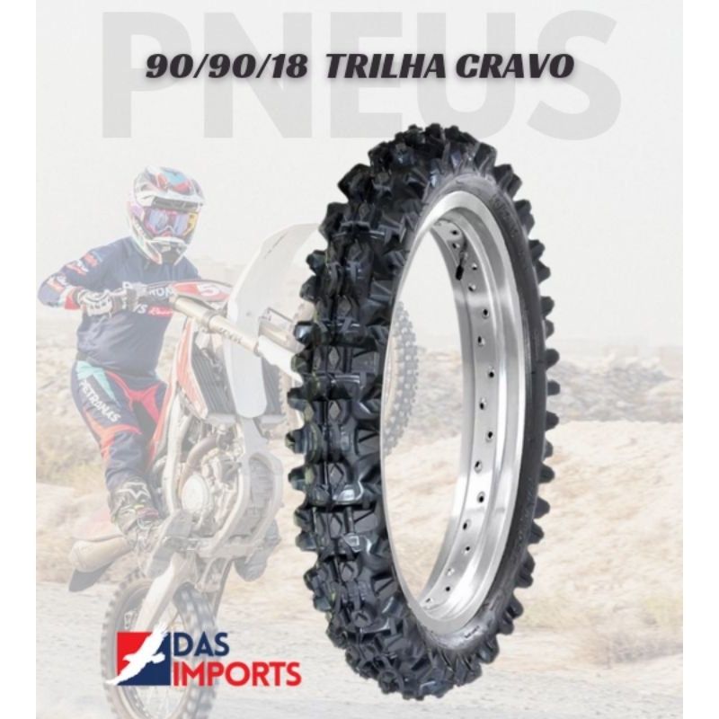 Pneu Traseiro 90 90 18 Trilha Cross Aro 18 Cg Titan Remold Novo