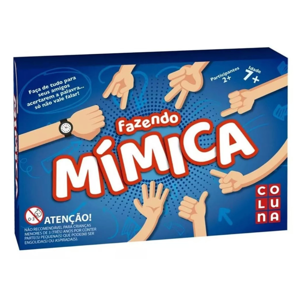 Jogo de Tabuleiro Fazendo Mimica Brincando de Mimica Diversão p