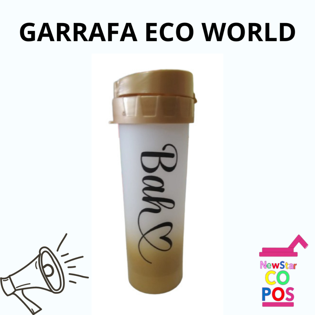 Kit Garrafas De Gua Eco World Ml Personalizada Shopee Brasil