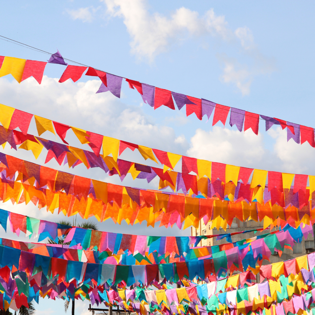 E Metros Bandeirinha De Seda Festa Junina Quermesse Arraial