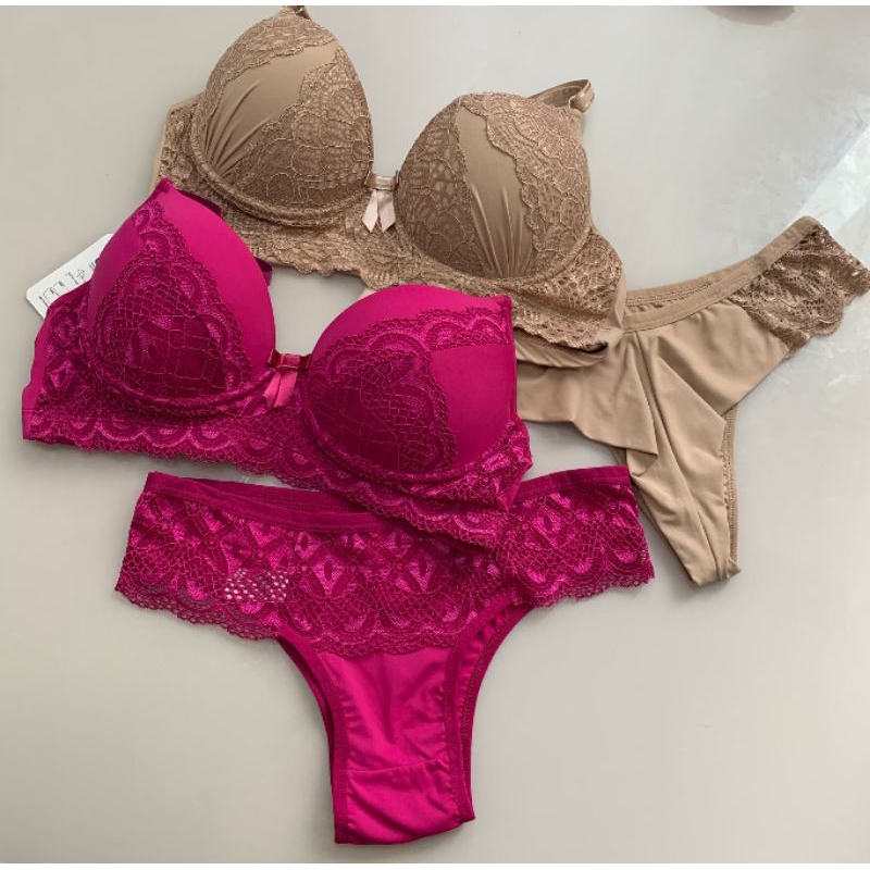 Conjunto Feminino Lingerie Calcinha Sutiã em renda linha luxo Sexy