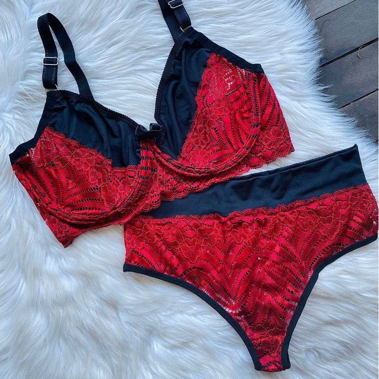 Conjunto De Lingerie Sem Bojo Aro Lingerie Plus Size Detalhe Em