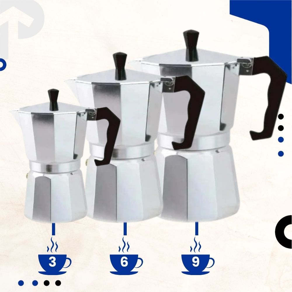 Cafeteira Italiana Aluminio Xicaras Caf Ch Decorada Cozinha