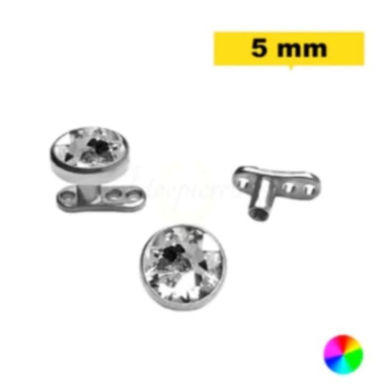 Topo Microdermal Titânio Rosca 1 2 Piercing Corporal 5mm Shopee Brasil