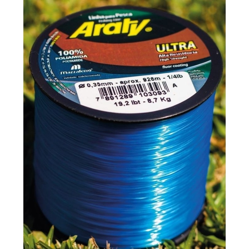 Linha Pesca Nylon Araty Ultra Azul Royal Carretel Gramas Mm