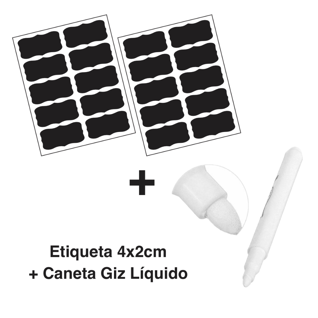 Etiquetas Adesivas Lousa Em Vinil Preta 40x20mm Para Tempero Shopee