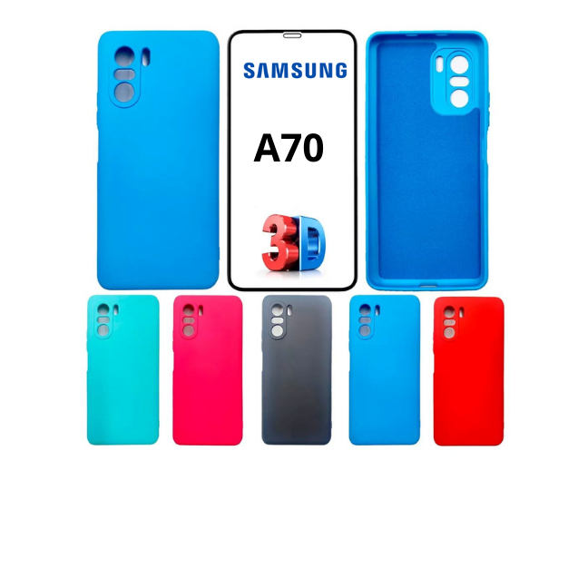 Kit Para Samsung A Capinha Case Silicone Aveludada Colorida