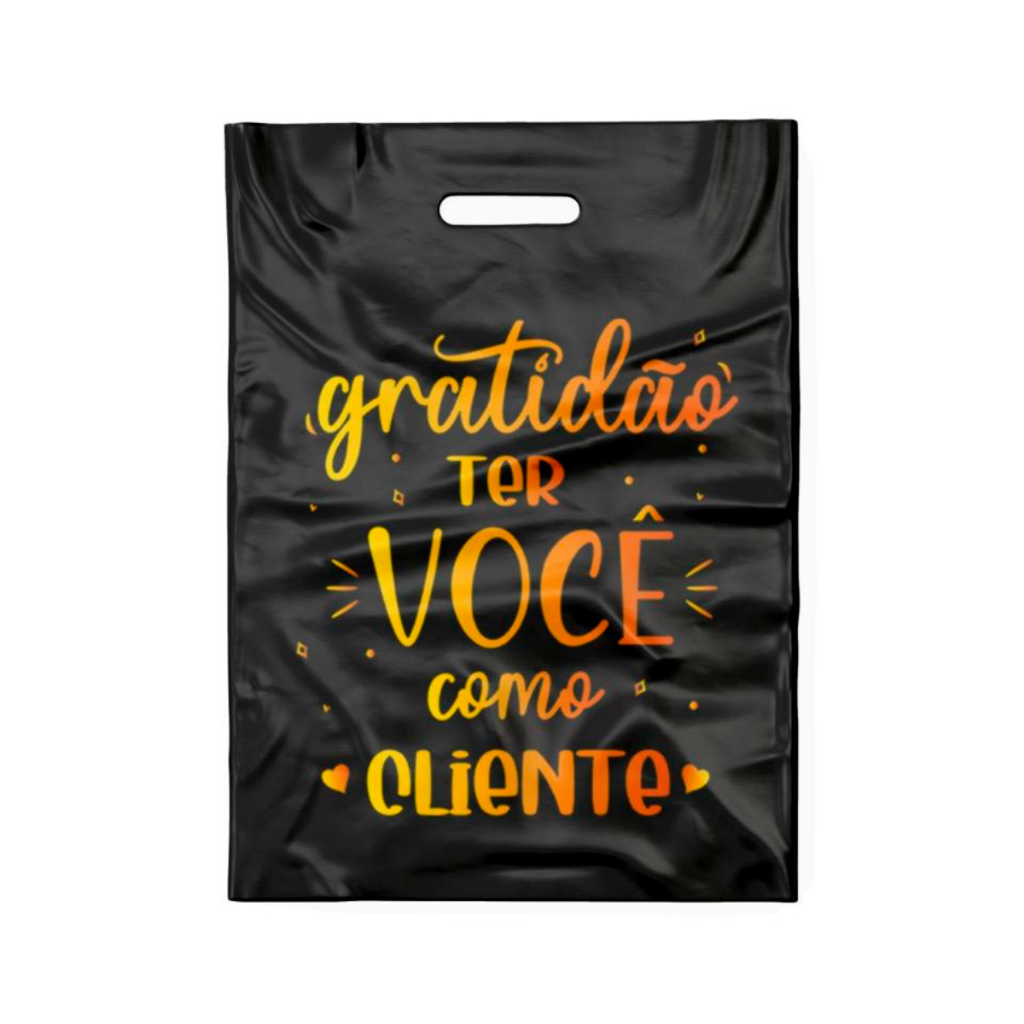 Sacolas Plástica Personalizada Frases 50un 15x20 20x30 30x40 40x50