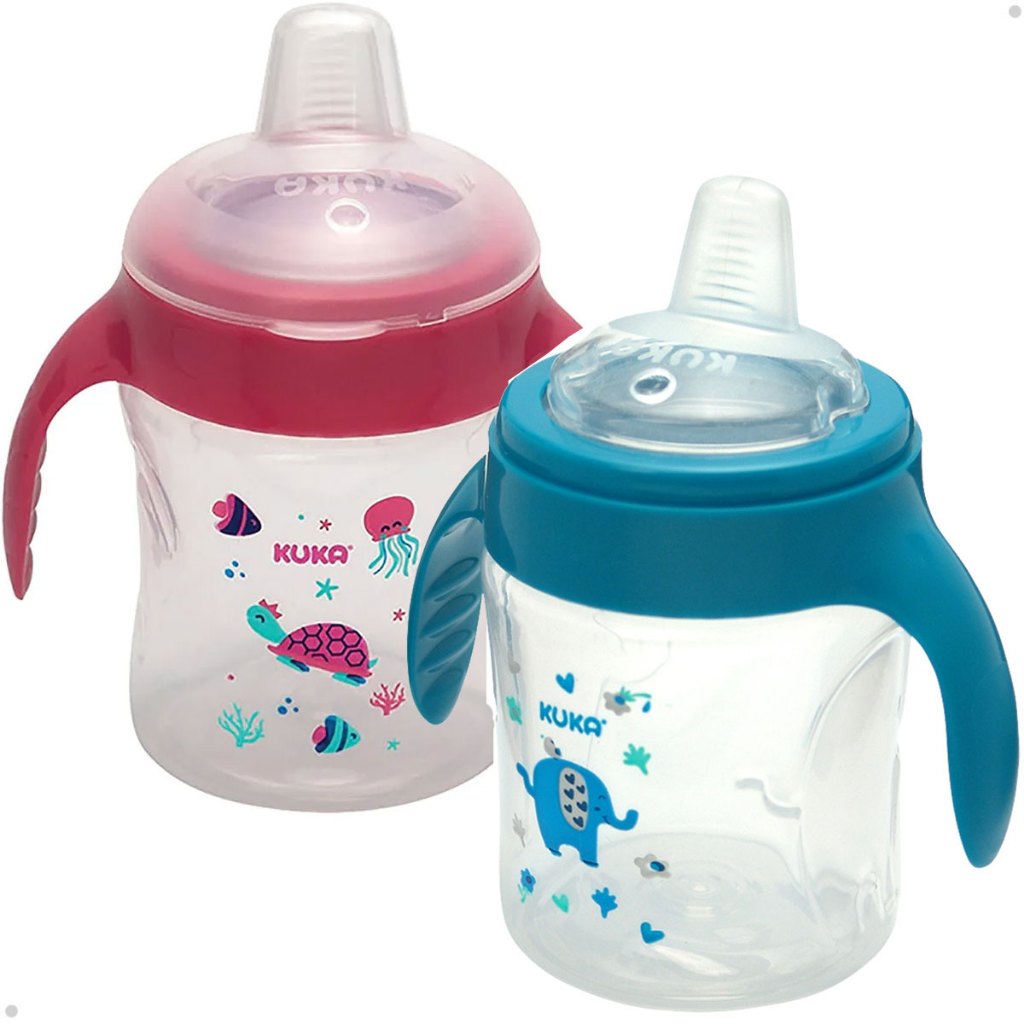 Copo Infantil Treinamento Al A Ml Azul Rosa Original Kuka