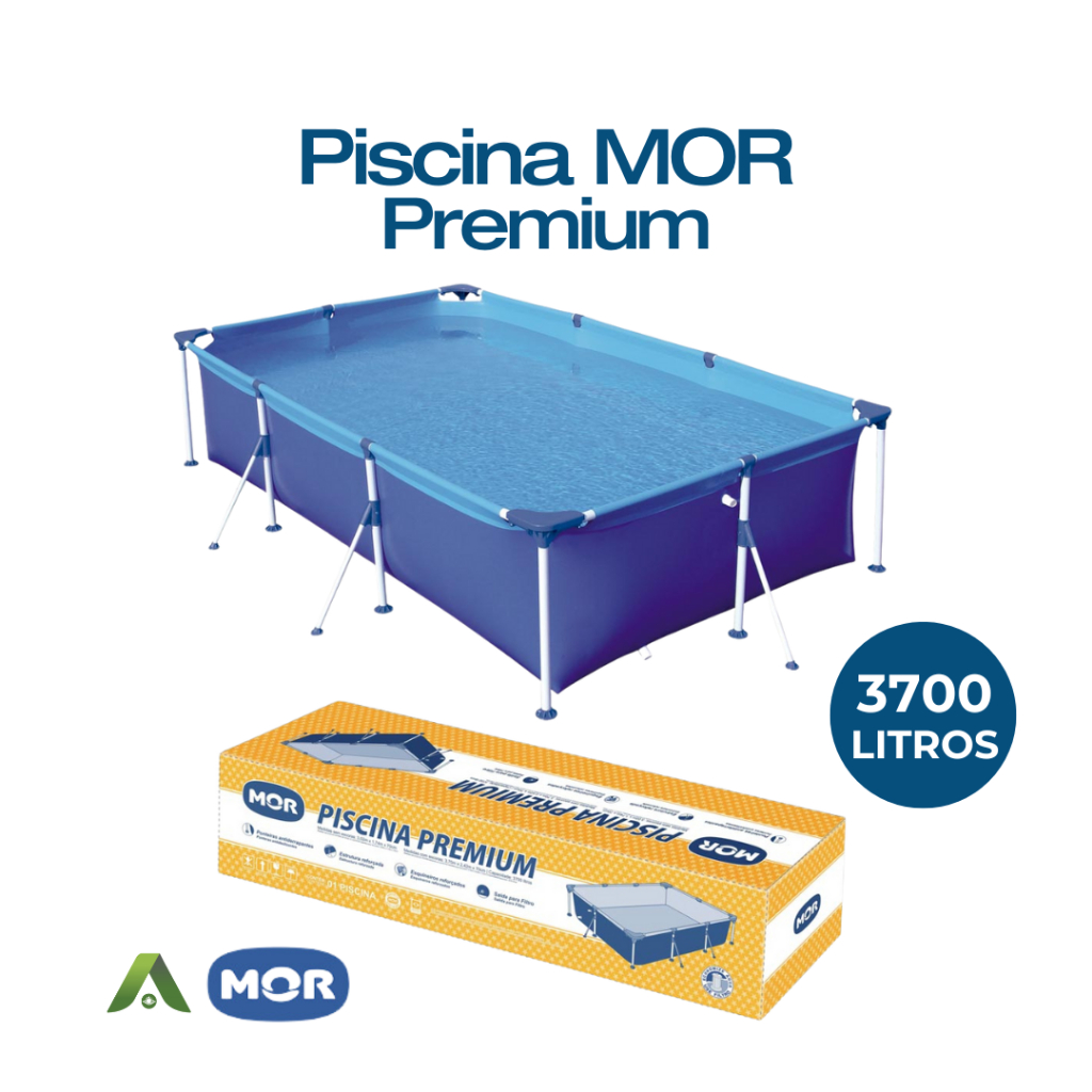 Piscina Estrutural Litros Resistente Azul Premium Mor Shopee