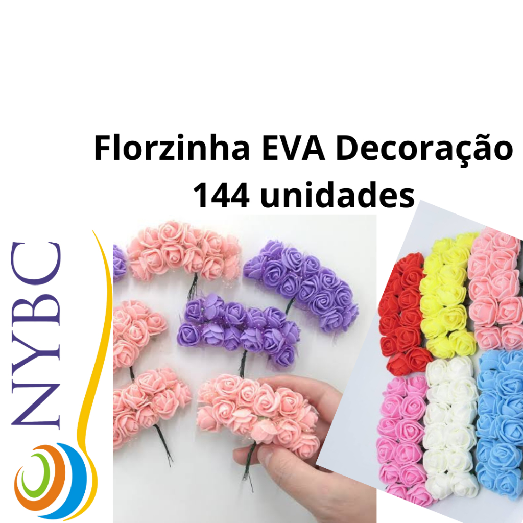 Pacote 144 Mini Rosas De EVA Rosinhas Artificiais Diversas Cores