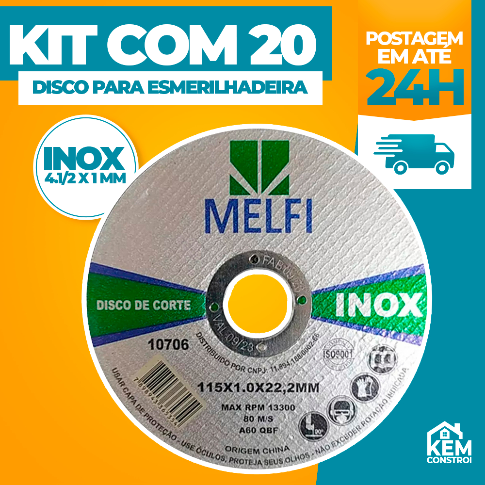 Kit Disco De Corte Ferro E Inox Melfi X Mm Shopee Brasil