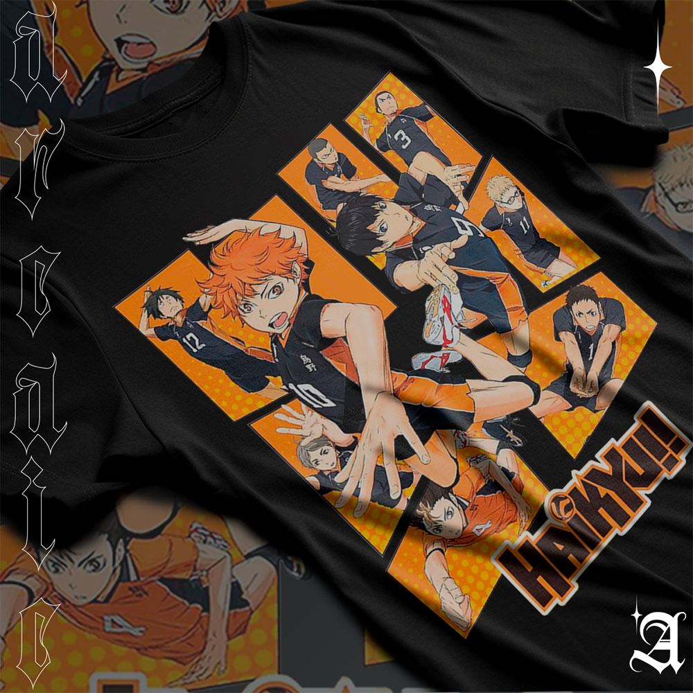 Camiseta Basica Algodao Haikyu Anime Volei Personagem Haikyu Hinata