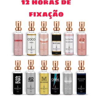 kit 20 perfumes de bolso 15 ml MOMENTS PARIS diferenças