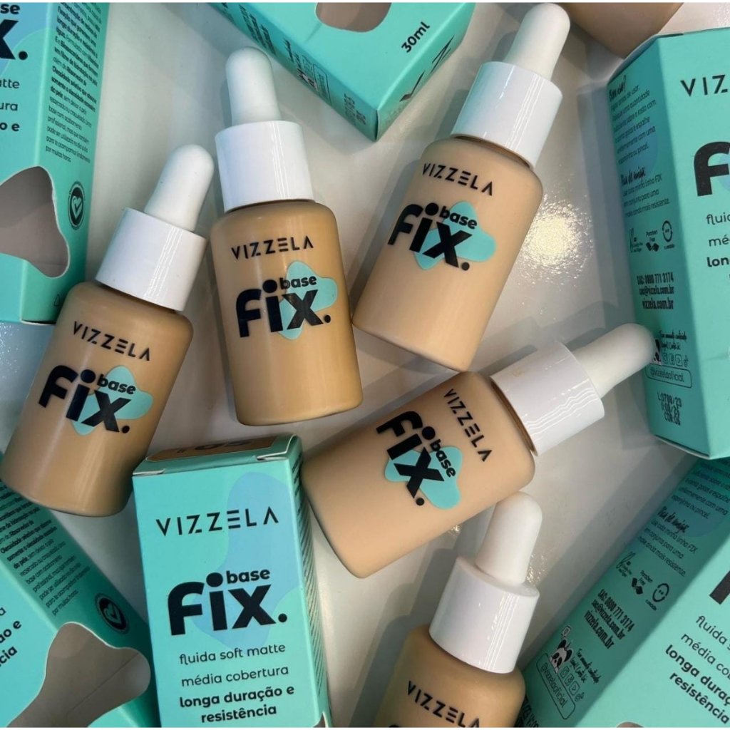 Base Liquida Fix Vizzela Ml Todas As Cores Shopee Brasil