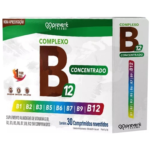 Vitamina B12 Complexo B12 Concentrado C 30 Cp Prevent Pharma Shopee