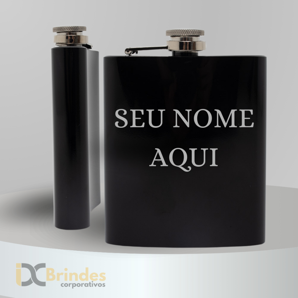 Cantil Personalizado Inox Porta Bebida Oz Cantil Porta Whisky De Bolso