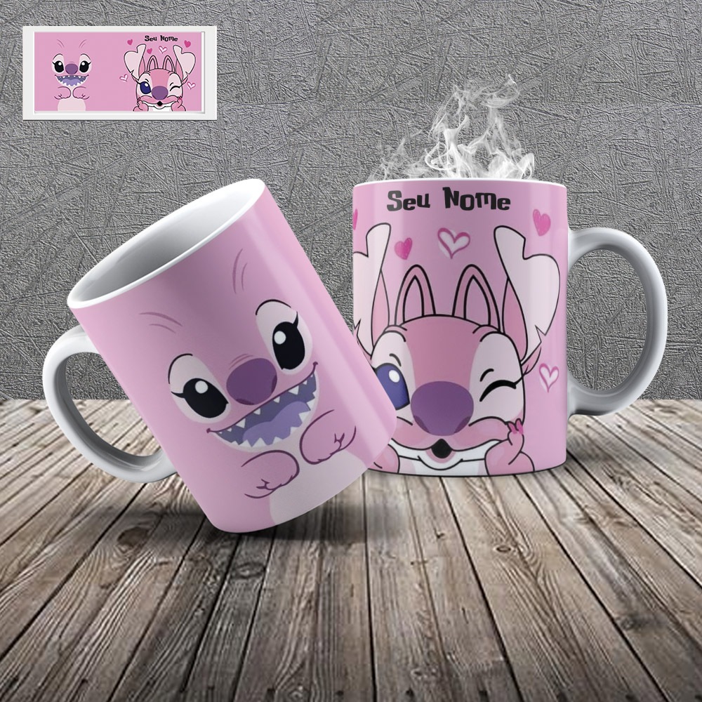 Caneca Stitch Lilo Disney Nome Shopee Brasil