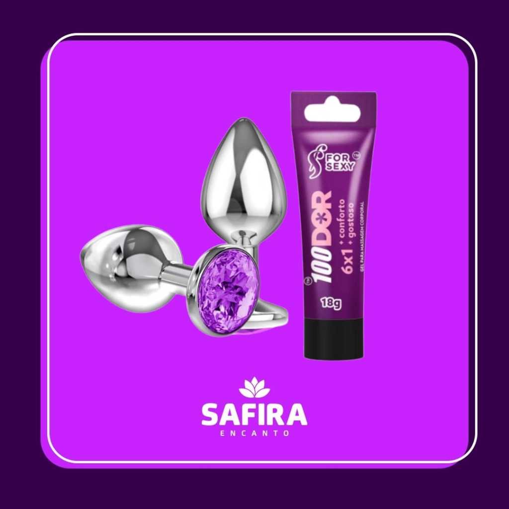 Kit Anal Sem Dor Plug Anal Lubrificante Facilitador Menos Dor Mais