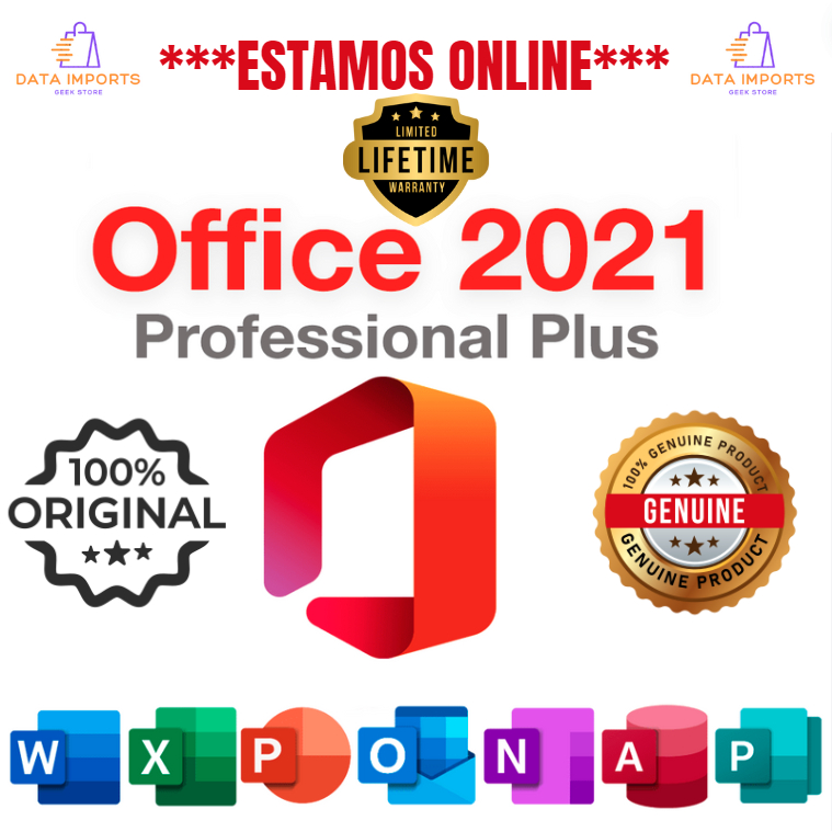 Office Professional Plus 2021 Chave Original Licença vitalícia